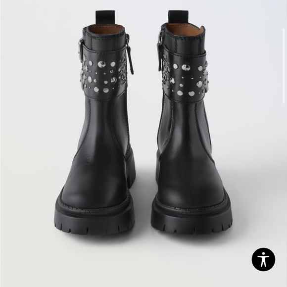 Zara Kids Studded Ankle Boots - Picture 6 of 7